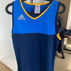 Adidas Blue and Yellow Tank Top